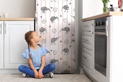 Magnetiskt kylskåpsöverdrag Kiwi fåglar mönster