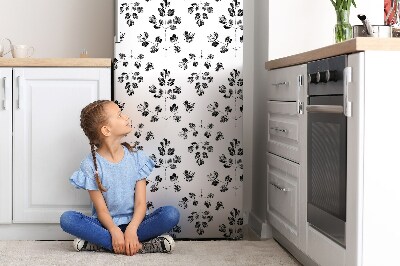 Magnetiskt kylskåp skydd Svart och vitt mönster