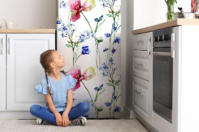 Magnetiskt kylskåpsöverdrag Målade blommor