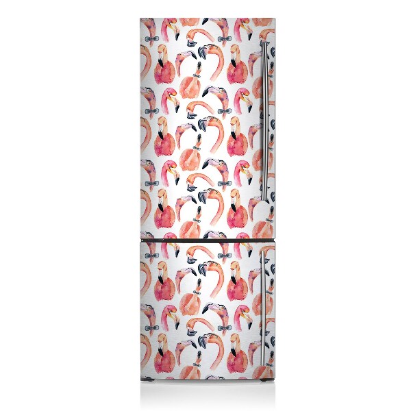 Magnetiskt kylskåp skydd Galna flamingos