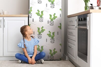 Magnetiskt kylskåpsöverdrag Gröna kaktusar