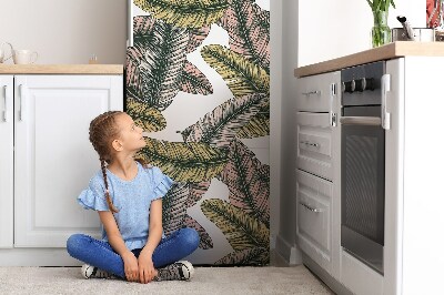 Magnetiskt kylskåpsöverdrag Bananlöv
