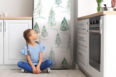 Magnetiskt kylskåp skydd Vinter julgran