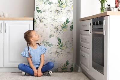Magnetiskt kylskåpsöverdrag Freesia blommor