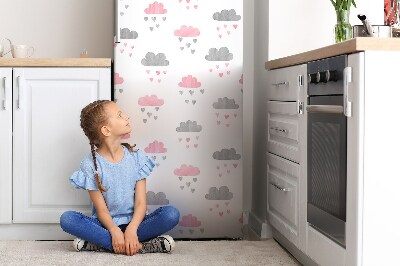 Magnetiskt kylskåpsöverdrag Minimalistiska moln