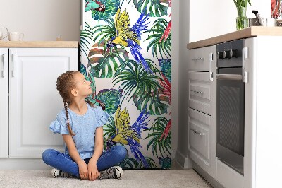 Magnetiskt kylskåpsöverdrag Papegoja