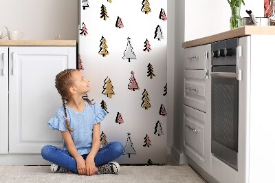 Magnetiskt kylskåpsöverdrag Pastell julgran