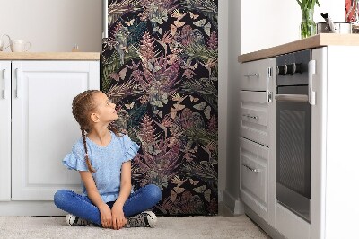 Magnetiskt kylskåp skydd Fåglar och löv