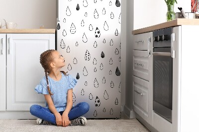 Magnetiskt kylskåpsöverdrag Abstrakta droppar