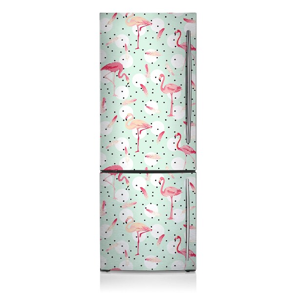 Magnetiskt kylskåp skydd Flamingos