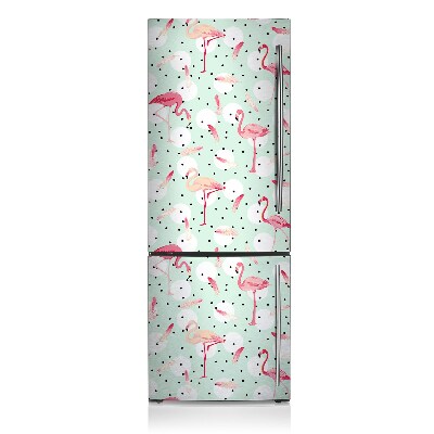 Magnetiskt kylskåp skydd Flamingos