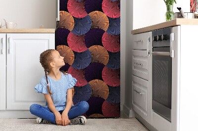 Magnetiskt kylskåpsöverdrag Färgglada mönster