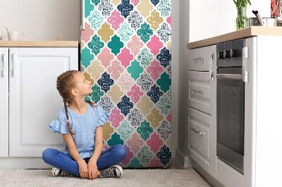Magnetiskt kylskåp skydd Färgglada mönster