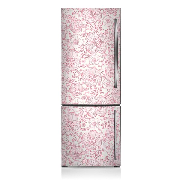Magnetiskt kylskåpsöverdrag Rad av blomtårar