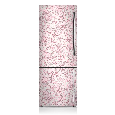 Magnetiskt kylskåpsöverdrag Rad av blomtårar