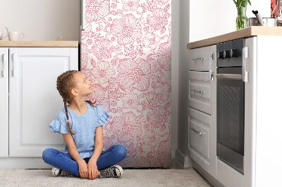 Magnetiskt kylskåpsöverdrag Rad av blomtårar