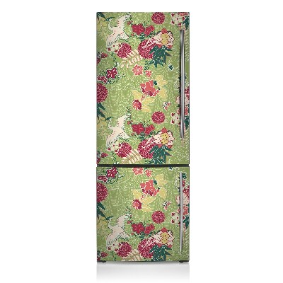 Magnetiskt kylskåpsöverdrag flora och fauna