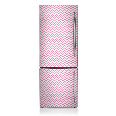 Magnetiskt kylskåpsöverdrag Rosa sicksack