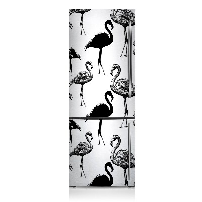 Magnetiskt kylskåp skydd Retro flamingos