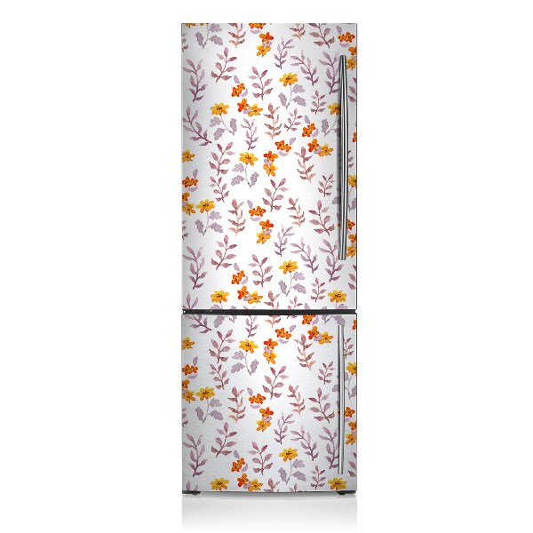 Magnetiskt kylskåpsöverdrag Målade blommor
