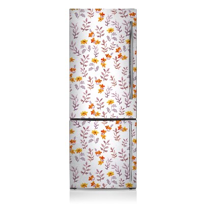 Magnetiskt kylskåpsöverdrag Målade blommor