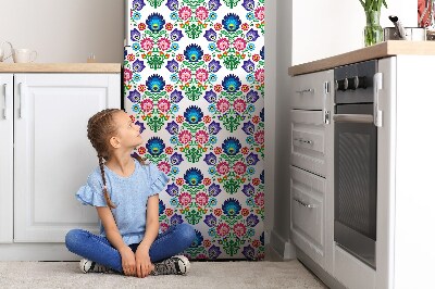 Magnetiskt kylskåpsöverdrag Folkmönster