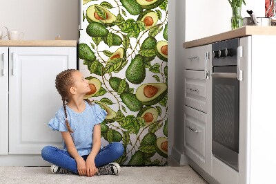 Magnetiskt kylskåpsöverdrag En avokado
