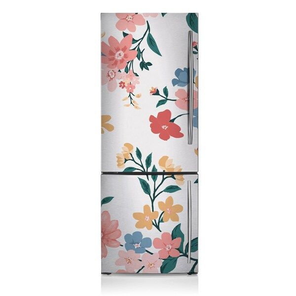 Magnetiskt kylskåpsöverdrag Färgglada blommor