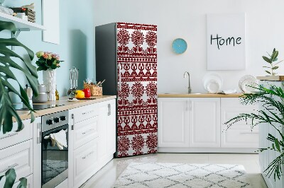 Magnetiskt kylskåp skydd Röda folkmönster