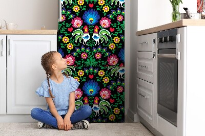 Magnetiskt kylskåpsöverdrag folkkonst