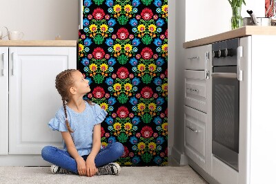 Magnetiskt kylskåpsöverdrag folkkonst