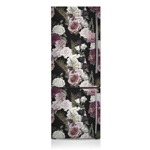 Magnetiskt kylskåpsöverdrag Romantiska blommor