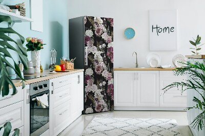 Magnetiskt kylskåpsöverdrag Romantiska blommor