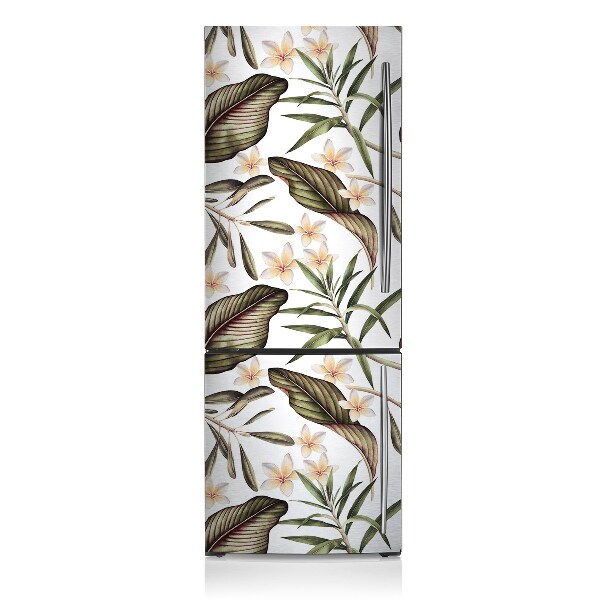 Magnetiskt kylskåp skydd Blad och blommor