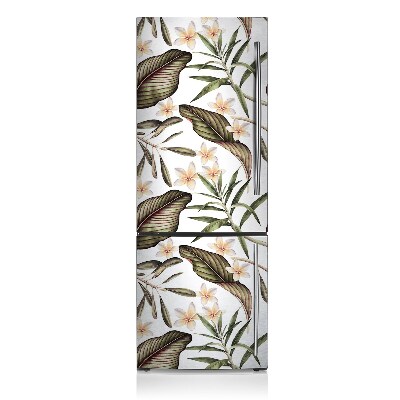 Magnetiskt kylskåp skydd Blad och blommor
