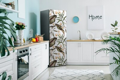 Magnetiskt kylskåp skydd Blad och blommor