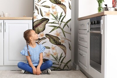 Magnetiskt kylskåp skydd Blad och blommor
