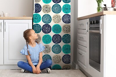 Magnetiskt kylskåpsöverdrag Abstrakta cirklar