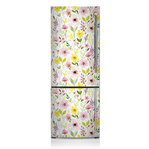 Magnetiskt kylskåpsöverdrag Färgglada blommor