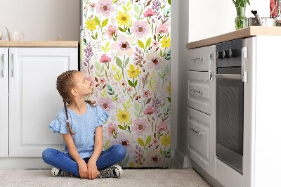 Magnetiskt kylskåpsöverdrag Färgglada blommor