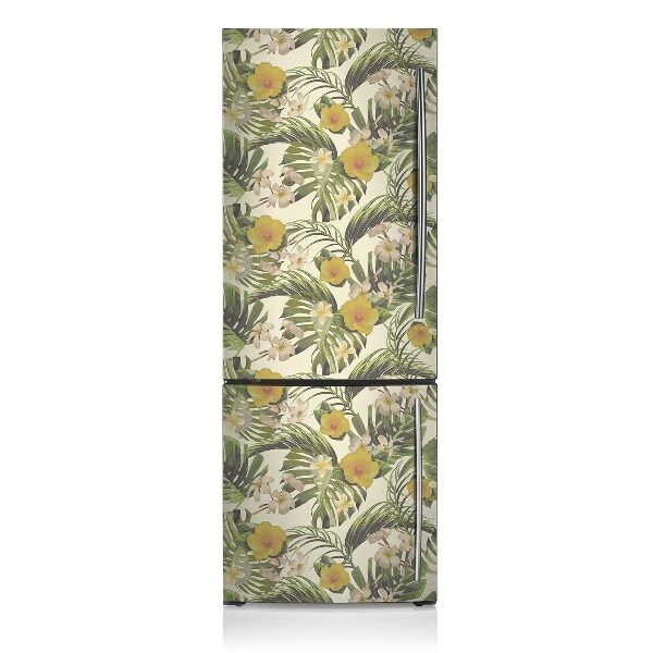 Magnetiskt kylskåp skydd Tropiska blommor