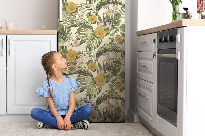 Magnetiskt kylskåp skydd Tropiska blommor