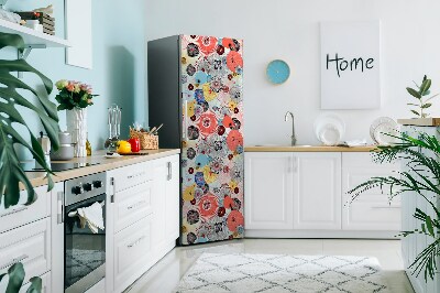 Magnetiskt kylskåp skydd Blommönster