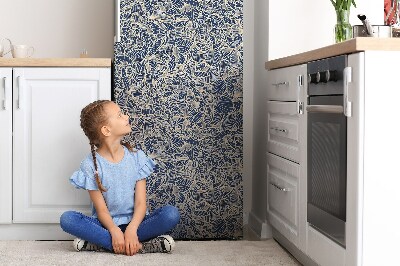 Magnetiskt kylskåp skydd Blå blomma