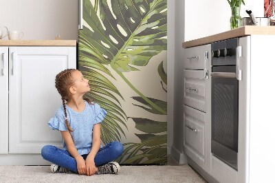 Magnetiskt kylskåpsöverdrag Tropiska löv
