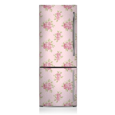 Magnetiskt kylskåp skydd Bukett rosa blommor