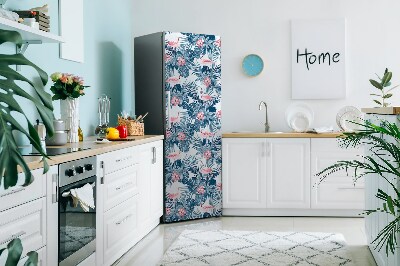 Magnetiskt kylskåp skydd Flamingos och fläckar
