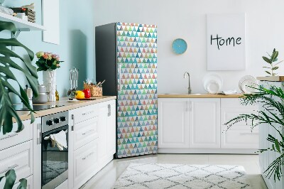 Magnetiskt kylskåpsöverdrag Geometriska trianglar