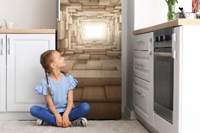 Magnetiskt kylskåpsöverdrag Trä abstraktion