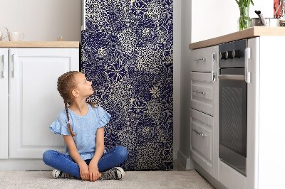 Magnetiskt kylskåpsöverdrag Blått mönster